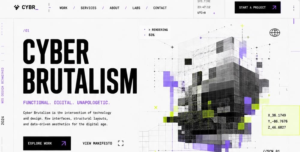 Cyber Brutalism: экран 1